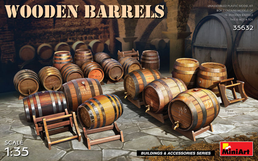 Wooden Barrels Kit – Miniart 1:35