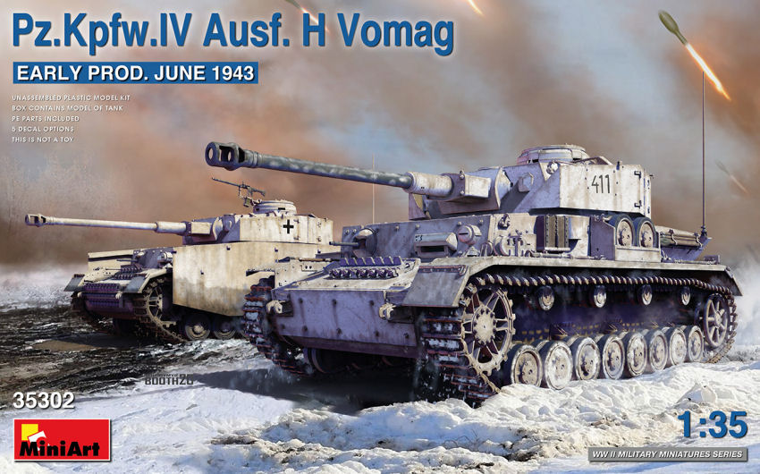 Pz.kpfw.iv Ausf.h Vomag Early Prod..(june 1943) Kit – Miniart 1:35
