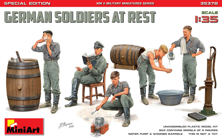 German Soldiers At Rest Kit – Miniart 1:35