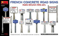 French Concrete Road Signs 1930-40s Paris Region Kit – Miniart 1:35