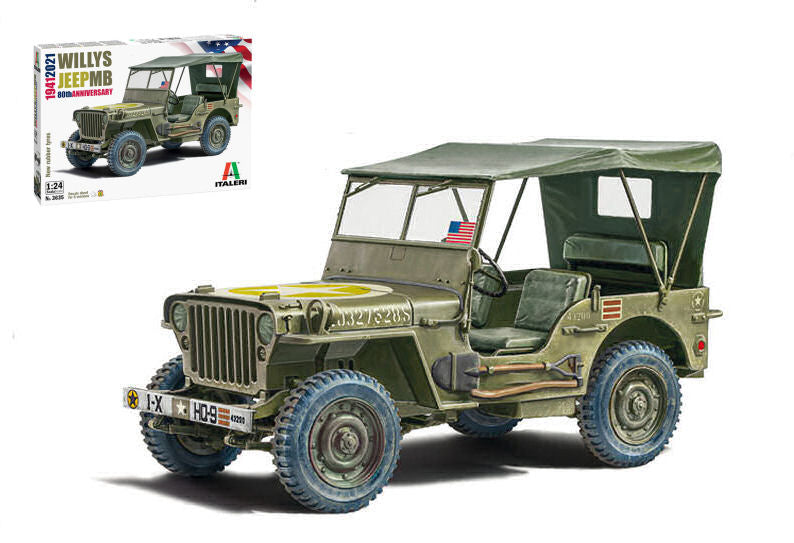Willys Jeep Mb 80th Year Anniversary Kit – Italeri 1:24