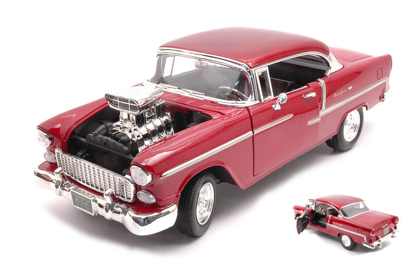 Chevrolet Bel Air 1955 Metallic Red – MotorMax 1:18