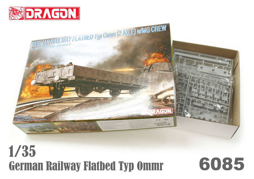 German Railw.flatbed Ommr + Mg Crew Kit – Dragon 1:35