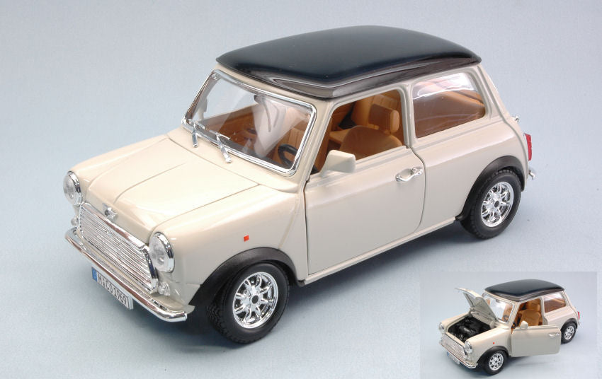 Mini Cooper 1969 Cream W/black Roof – Burago 1:18