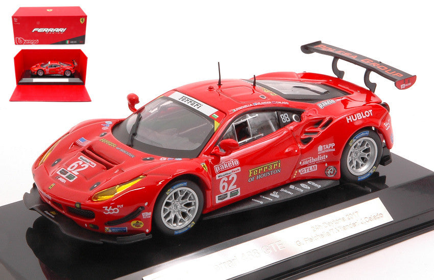 Ferrari 488 Gte V8 Team Risi N.62 24H Dayt.2017 Vil.-Fisich.-Calado 1:43 – Bburago
