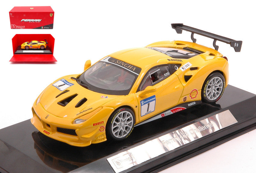 Ferrari 488 Challenge N.1 2016 Yellow – Bburago 1:43