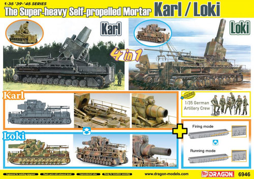 60 Cm Morser Gerat 040 - 54 Cm Morser Gerat 041 Kit 1:35 – Dragon
