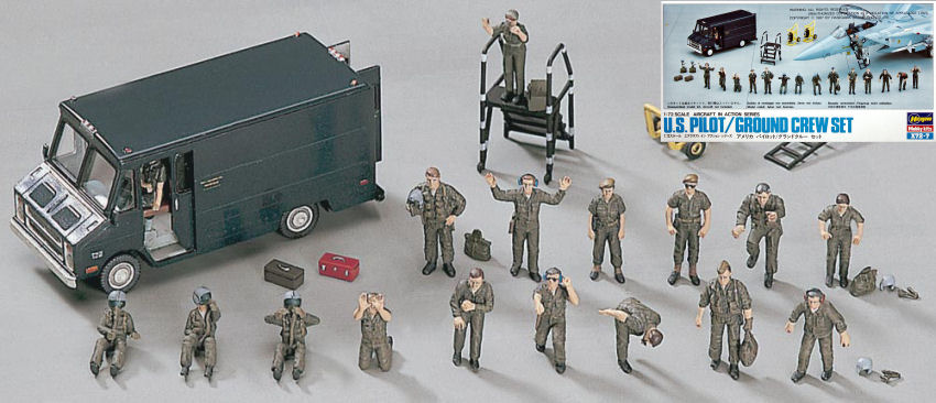 U.S Pilot/Ground Crew Set Kit 1:72 – Hasegawa