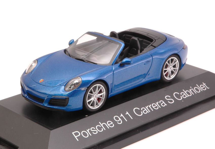 Porsche 911 Carrera S Cabriolet 2016 Metallic Blue – Herpa 1:43