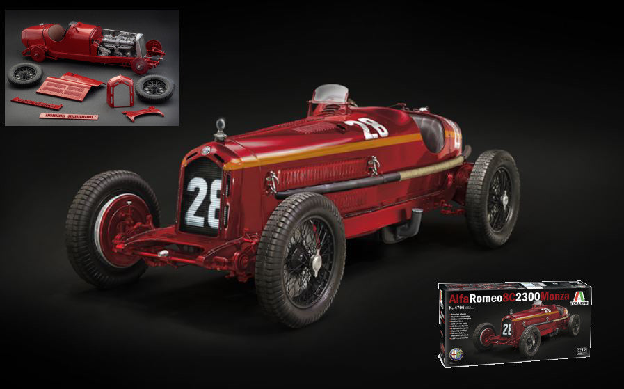 Alfa Romeo 8C 2300 Monza N.28 Winner Monaco GP 1932 T.NUVOLARI Kit – Italeri 1:12