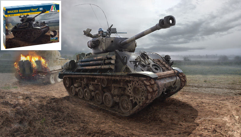 Carro M4A3E8 Sherman "fury" Kit – Italeri 1:35