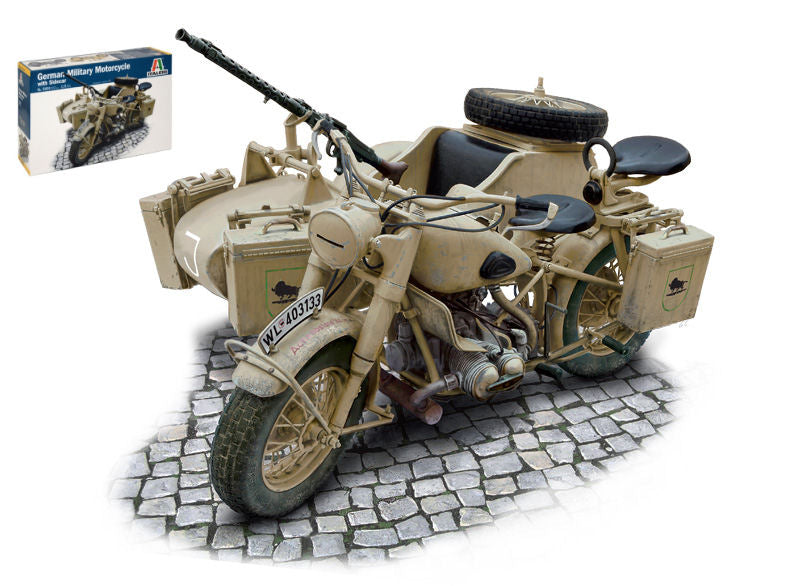 BMW R75 German Military Motor W/sidecar Kit – Italeri 1:9