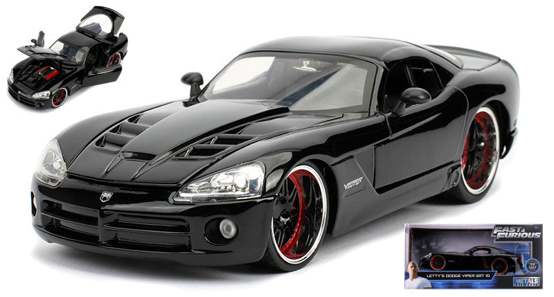 Letty's Dodge Viper SRT-10 Fast & Furious Black – Jada Toys 1:24