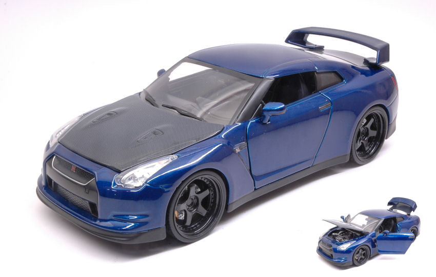 Brian's Nissan Gt-r 2009 Fast & Furious 7 Blue – Jada Toys 1:24