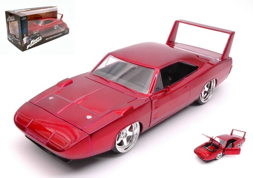 Dom's Dodge Charger Daytona Fast & Furious 7 Metallic Red – Jada Toys 1:24