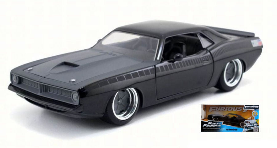 Plymouth Barracuda 1970 Fast & Furious 7 Black – Jada Toys 1:24
