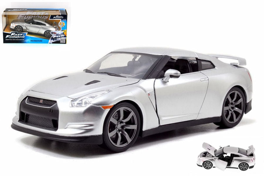 Brian's Nissan Gt-r 35 2009 Fast & Furious 7 Silver – Jada Toys 1:24