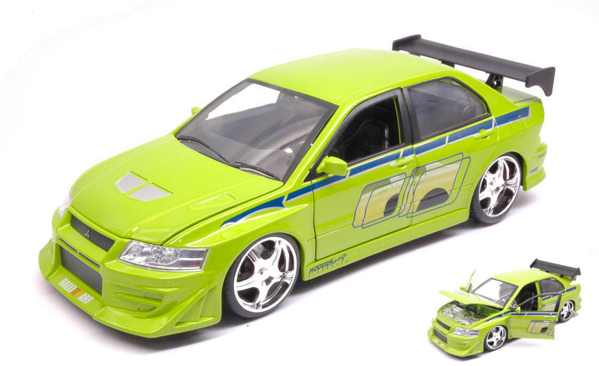 Brian's Mitsubishi Lancer Evolution Vii Fast & Furious Light Green – Jada Toys 1:24