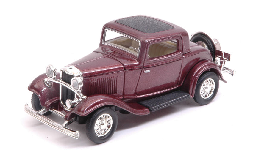 Ford 3-WINDOW Coupe 1932 Burgundy – Lucky Die Cast 1:43