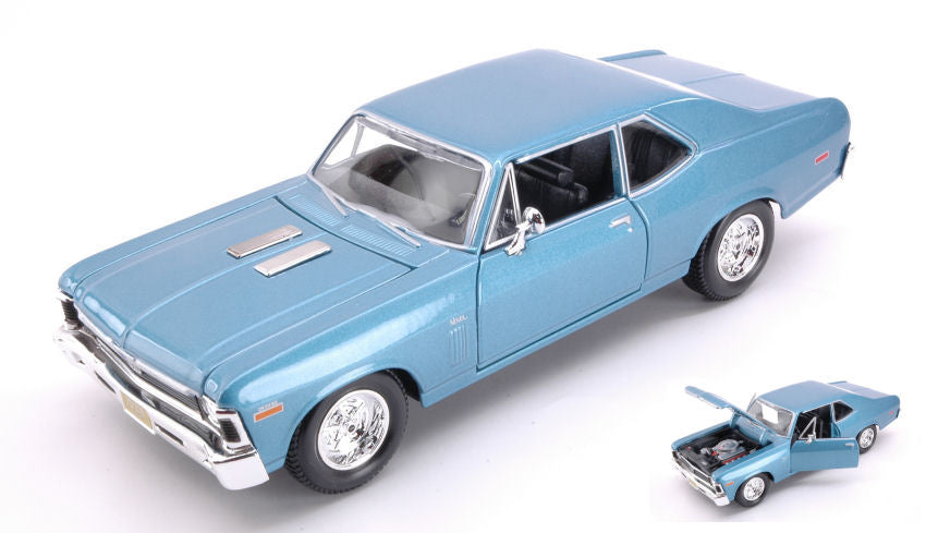 Chevrolet Nova Ss 1970 Metallic Light blu 1:24 – Maisto