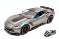 Chevrolet Corvette Gran Sport 2017 Gun Metal W/black Stripes – Maisto 1:24