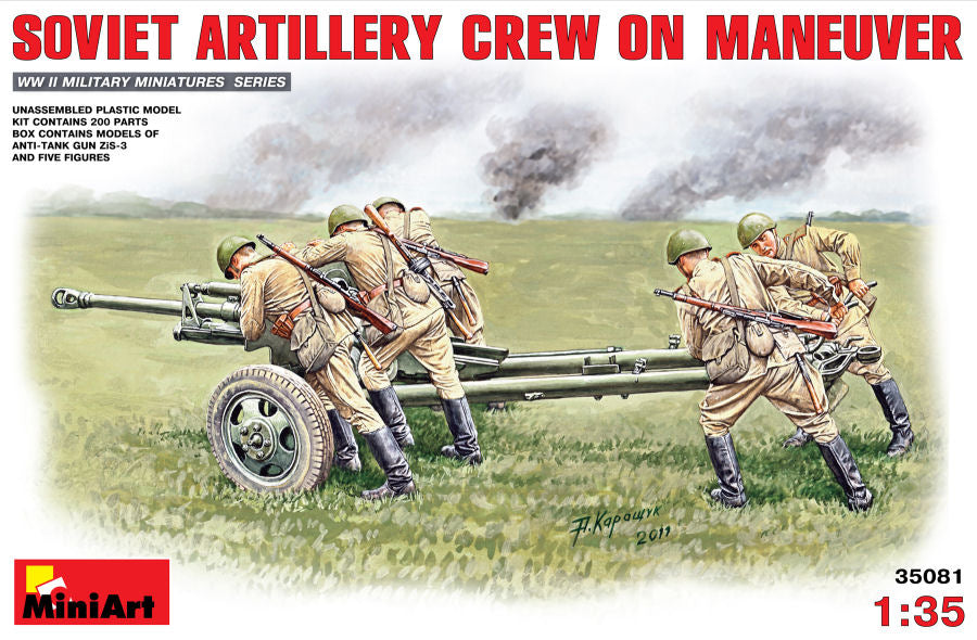 Soviet Artillery Crew On Maneuver Kit – Miniart 1:35