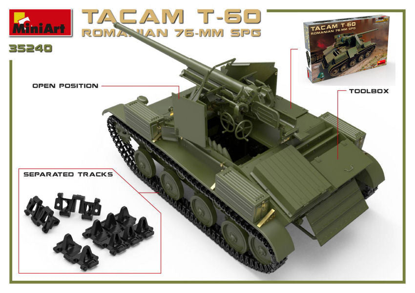Romanian 76 Mm Spg Tacam T-60 Interior Kit – Miniart 1:35