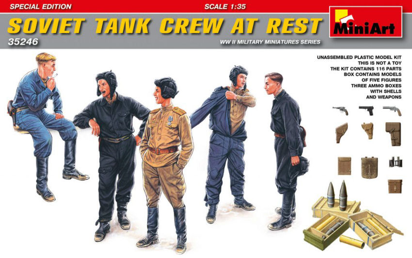 Soviet Tank Crew At Rest Special Edition Kit – Miniart 1:35