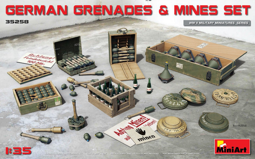 German Grenades & Mines Set Kit – Miniart 1:35