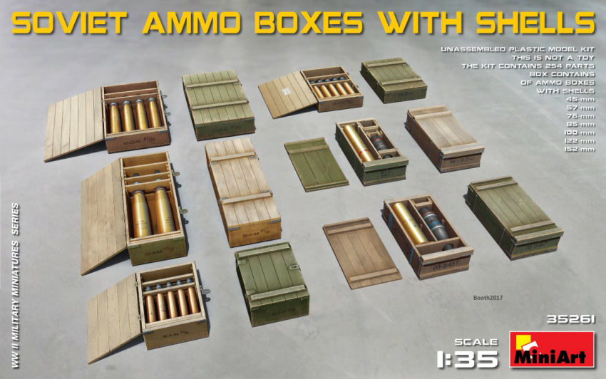 Soviet Ammo Boxes W/shells Kit – Miniart 1:35