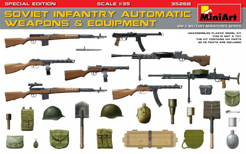 Soviet Infantry Automatic Weapons & Equipment Kit – Miniart 1:35
