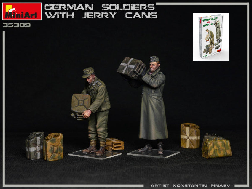German Soldiers W/jerry Cans Kit – Miniart 1:35