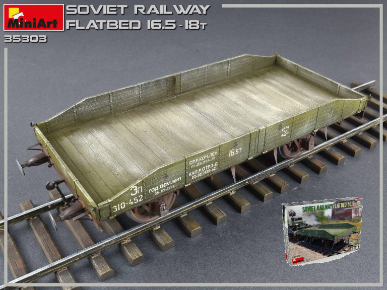 Soviet Railway Flatbed 16.5-18 T Kit – Miniart 1:35