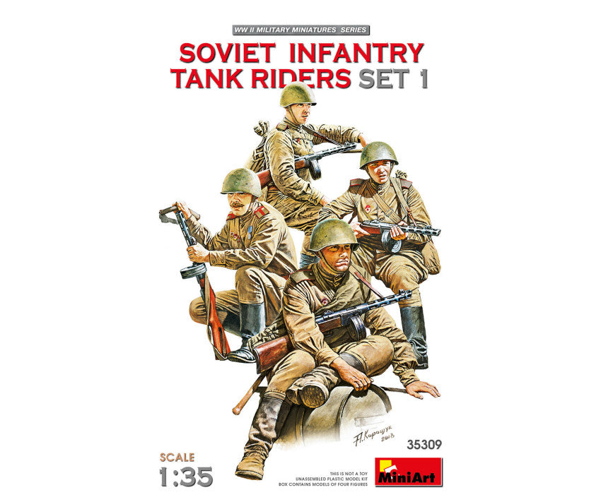 Soviet Infantry Tank Riders Set 1 Kit – Miniart 1:35