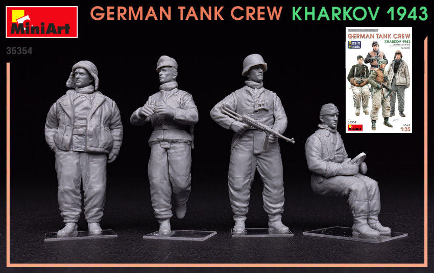 German Tank Crew Kharkov 1943 Resin Heads Kit – Miniart 1:35