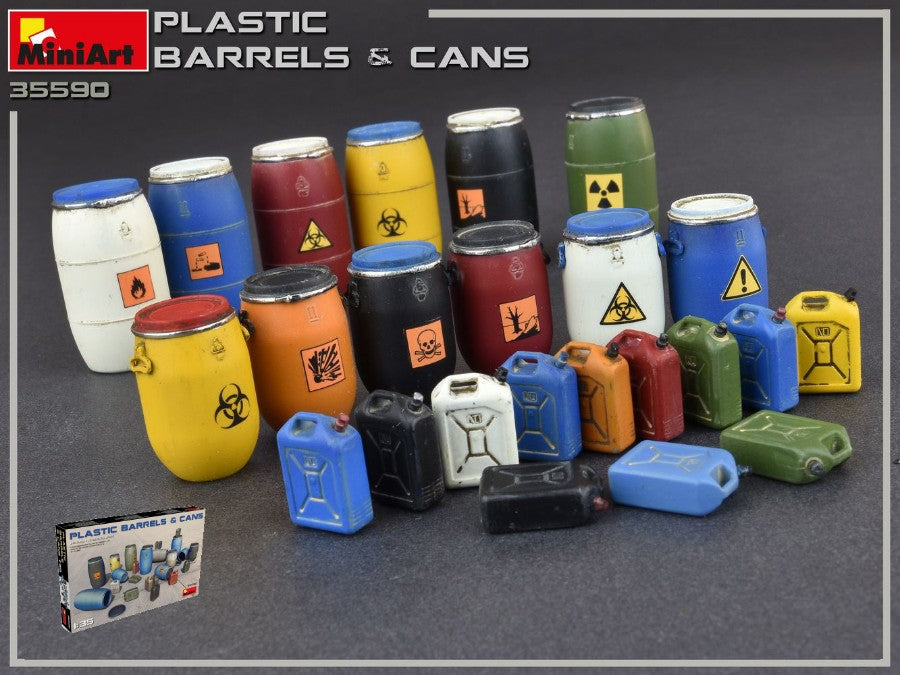 Plastic Barrels & Cans Kit – Miniart 1:35