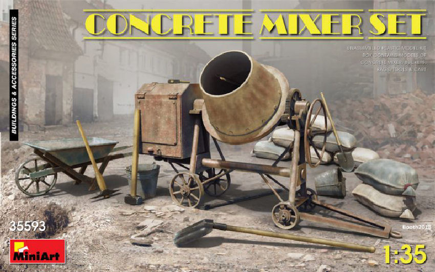 Concrete Mixer Set Kit – Miniart 1:35