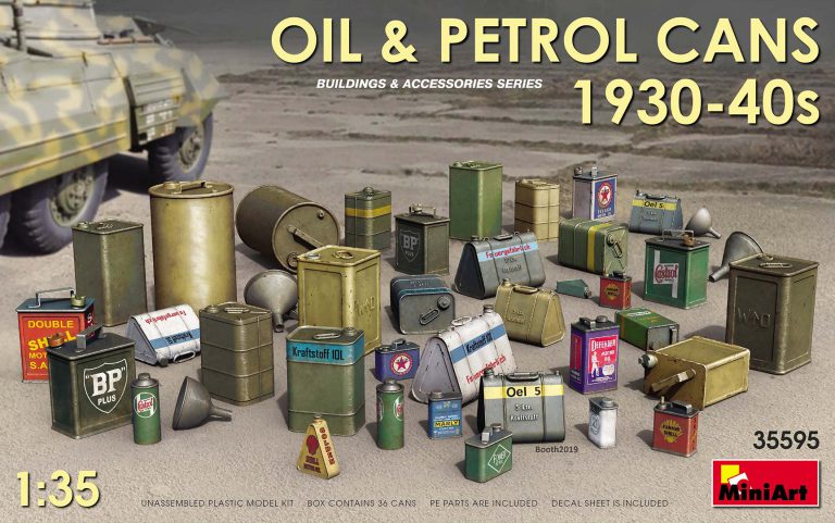 Oil & Petrol Cans 1930-40s Kit – Miniart 1:35
