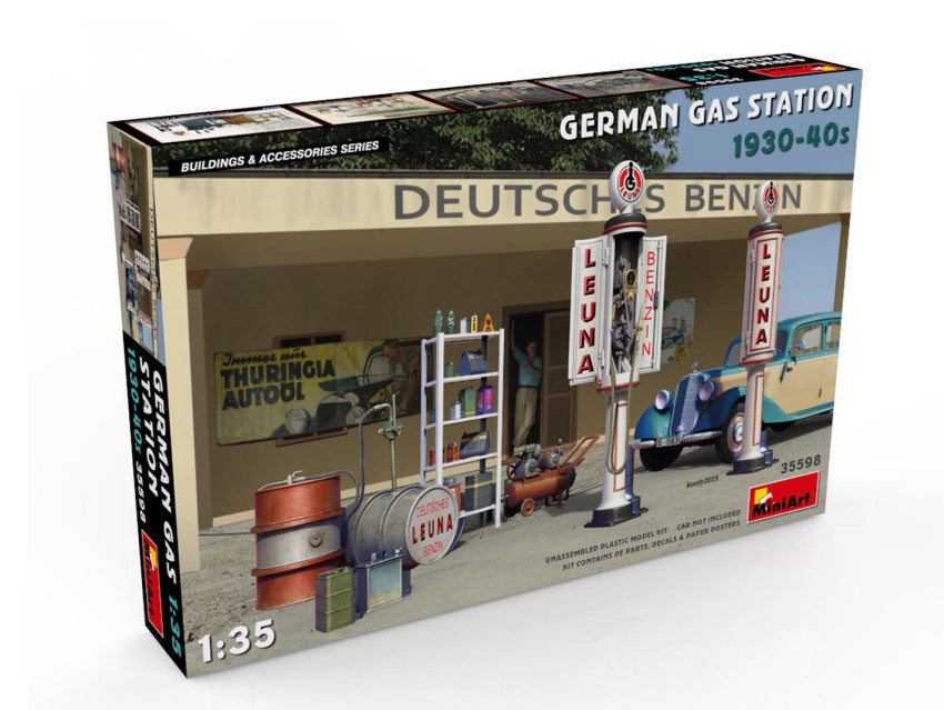 German Gas Station 1930-40s Kit – Miniart 1:35