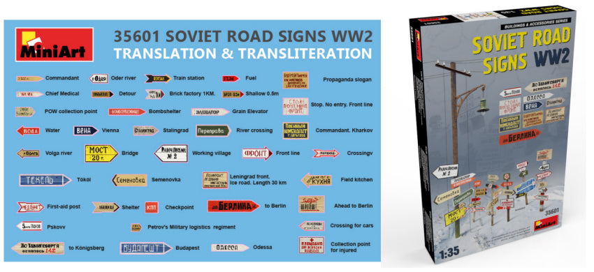 Soviet Road Signs WW2 Kit – Miniart 1:35