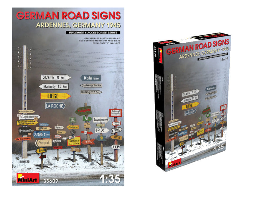 German Road Signs WW2 Ardennes-germany 1945 Kit – Miniart 1:35