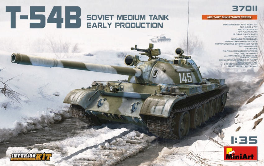 T-54B Soviet Medium Tank Early Production W/interior Kit – Miniart 1:35
