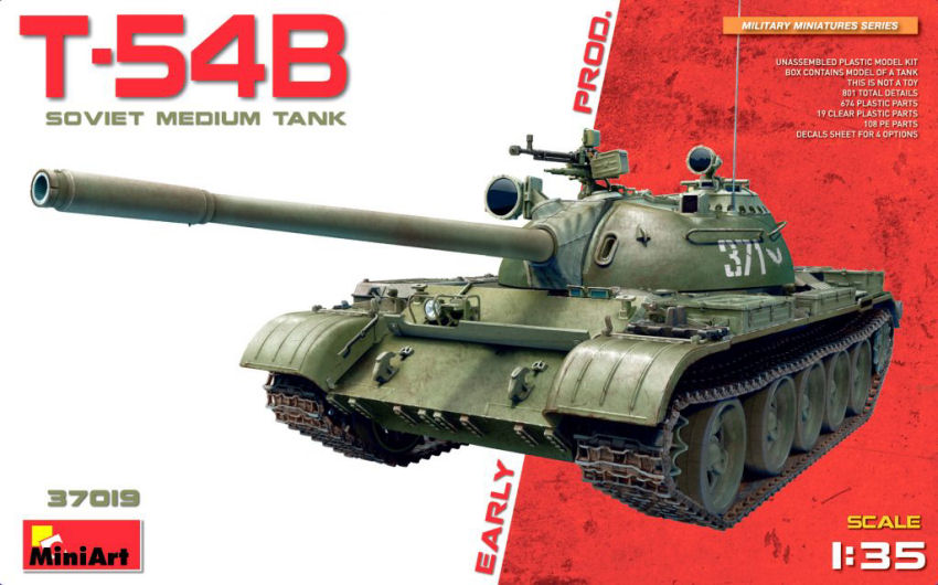 T-54B Soviet Medium Tank Early Production Kit – Miniart 1:35