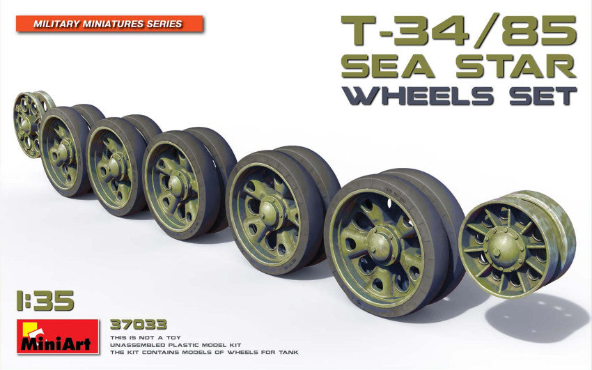 T-34/85 Sea Star Wheels Set Kit – Miniart 1:35