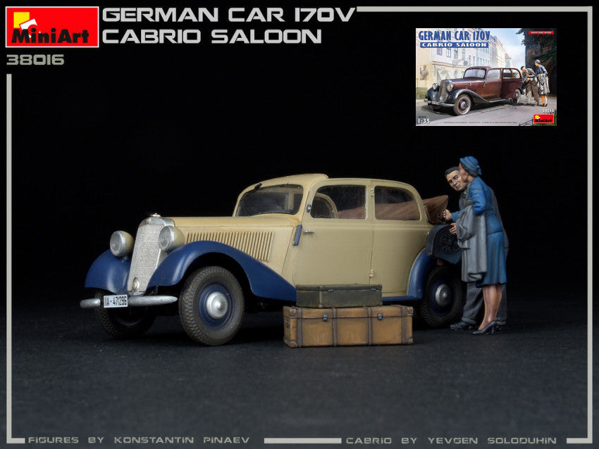 German Car 170V Cabrio Saloon Kit – Miniart 1:35