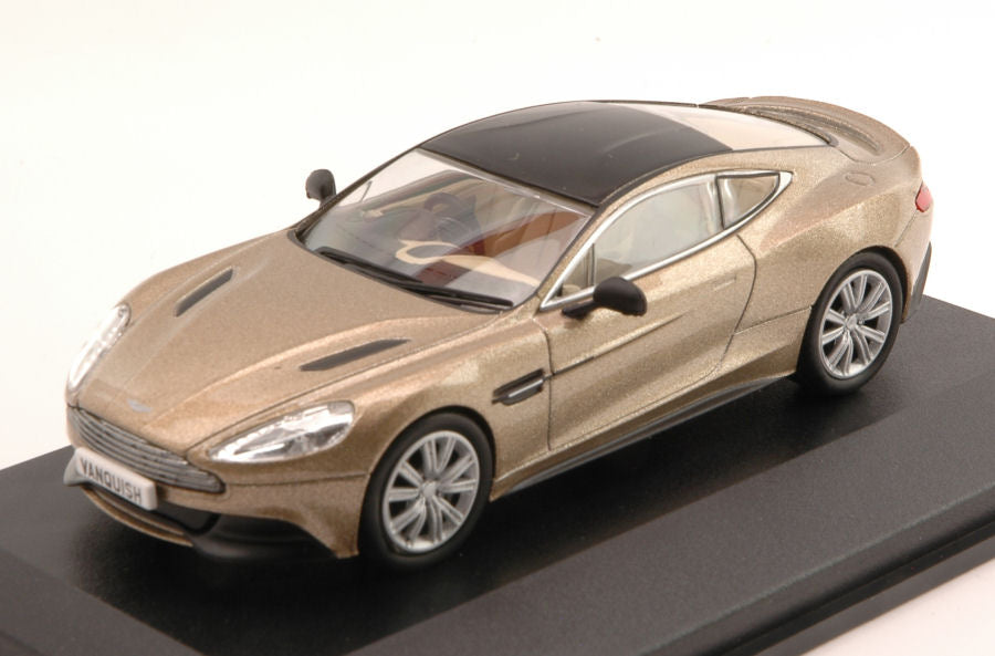 Aston Martin Vanquish Coupe 2001 Gold W/black Roof – Oxford 1:43
