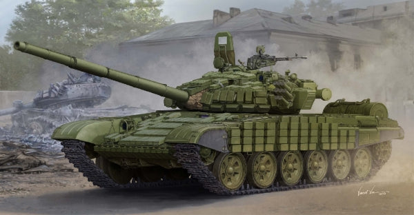 Carro Russian T-72B/B1 Mbt W/KONTAKT-1 Reactive Armor Kit – Trumpeter 1:35