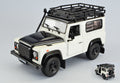 Land Rover Defender White/black W/roof Rack – Welly 1:24