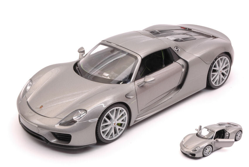 Porsche 918 Spyder Hard Top Closed 2013 Silver – Welly 1:24