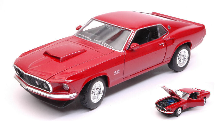 Ford Mustang Boss 429 1969 Dark Red -27 – Welly 1:24
